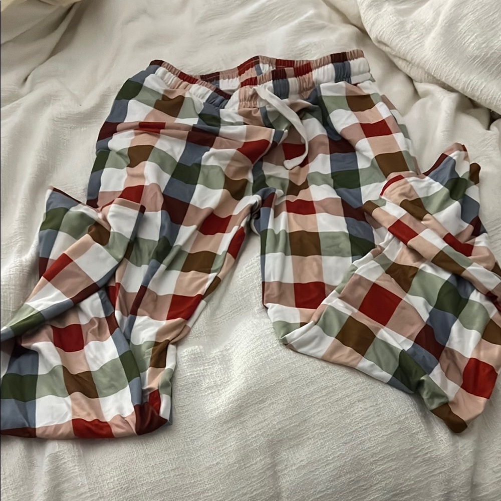Mens Multicolor Checkered Pajamas